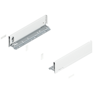 BLUM 770M3502S LEGRABOX Pure, boki szuflady o wys."M", NL=350 mm, stalowe, komplet, jedwabiście biały mat w opakowaniu 1/6