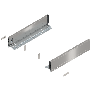 BLUM 770M4002I LEGRABOX Pure, boki szuflady o wys."M", NL=400 mm, stalowe, komplet, inox w opakowaniu 1/6