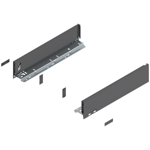 BLUM 770M4002S LEGRABOX Pure, boki szuflady o wys."M", NL=400 mm, stalowe, komplet, antracyt mat w opakowaniu 1/6