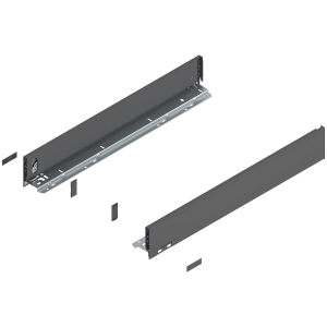 Prowadnice boki szuflady BLUM 770M6002S LEGRABOX Pure, wys."M", NL=600 mm, stalowe, komplet, antracyt mat