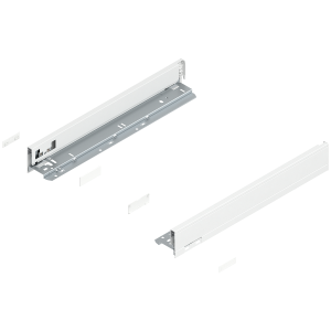 Prowadnice boki szuflady BLUM 770N4502S LEGRABOX Pure, wys."N", NL=450 mm, stalowe, komplet, jedwabiście biały mat