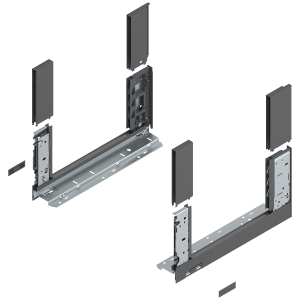 Prowadnice boki szuflady BLUM  LEGRABOX Free, wys."C", NL=350 mm, stalowe, komplet, antracyt mat