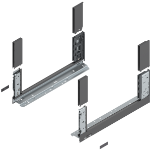 BLUM 780C4502S LEGRABOX Free, boki szuflady o wys."C", NL=450 mm, stalowe, komplet, antracyt mat w opakowaniu 1/6