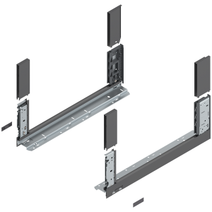 Prowadnice boki szuflady BLUM  LEGRABOX Free, wys."C", NL=500 mm, stalowe, komplet, antracyt mat