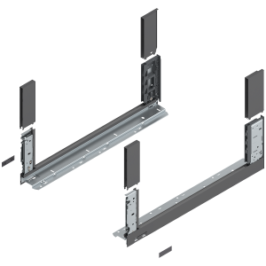 Prowadnice boki szuflady BLUM  LEGRABOX Free, wys."C", NL=550 mm, stalowe, komplet, antracyt mat