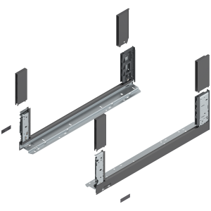 Prowadnice boki szuflady BLUM  LEGRABOX Free, wys."C", NL=600 mm, stalowe, komplet, antracyt mat
