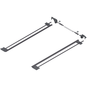 BLUM ZST.600TV zestaw stabilizacji bocznej do szufl. TANDEM z pełnym wysuwem, do dł. nom. od 420 do 600 mm w opakowaniu 1/10