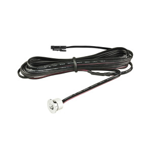 Oświetlenie meblowe LED STAR okrągła oprawa CHROM 0,6W, barwa CIEPŁA, 12VDC z 2m przew. mini amp. Design Light STAR-CH-30K-01