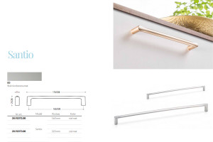 PEKA SCHUCO 28.92072.00 Santio - uchwyt meblowy/ 160 mm/ stal nierdzewna dawniej UNION KNOPF