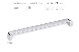 Uchwyt meblowy SCHWINN Z008/256 chrom połysk