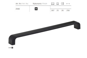 Uchwyt meblowy SCHWINN Z008/256 czarny mat