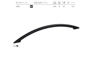 Uchwyt meblowy SCHWINN 2084/192 czarny mat