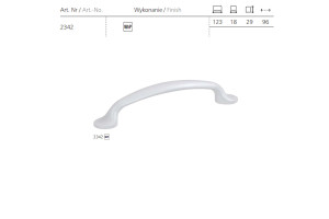 Uchwyt meblowy SCHWINN 2342/96 biały lakierowany proszkowo