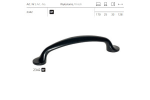 Uchwyt meblowy SCHWINN 2342/128 czarny lakierowany proszkowo
