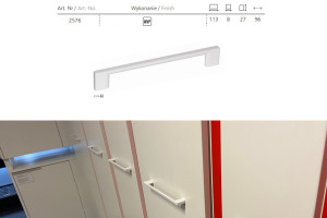 Uchwyt meblowy SCHWINN 2576/96 biały lakierowany proszkowo