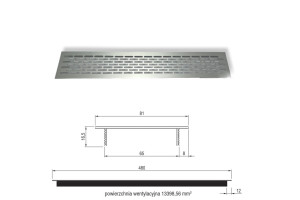 Kratka wentylacyjna 80 aluminium C-0