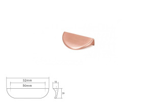 Uchwyt meblowy VIEFE 0373/032 NICK miedź szczotkowana 0373032Z26