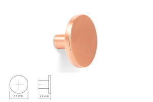 Uchwyt meblowy VIEFE 0168 COMO miedź szczotkowana FI41 0168041Z26