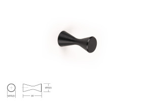 Uchwyt meblowy VIEFE 0497 DIABOLO czarny szczotkowany FI14 0497014L30