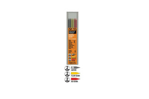 CMT Wkłady żółte, grafitowe, czerwone PCL-3C (po 2 sztuki z koloru)