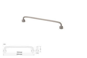 Uchwyt meblowy VIEFE 0495/192 FLOID kolor ołowiany industrialny 0495192G10