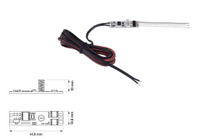 Oświetlenie meblowe Wyłącznik płytka BICO* do profili LED i taśmy BICOLOR. Design Light WYL-BICO-01