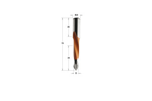 CMT 314.100.42 Wiertło P HW D=10 I=35 L=70 S=10x26 LH XTREME