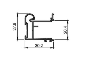 LAGUNA RAMA WIDE rączka aluminiowa antracyt industrialny 88920014