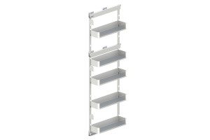 MAXIMA PURO Cargo MAXI 170cm boczne 200 lewe metal/szkło biały mat/bezbarwny 5 poziomów REJS WE35.0024.06.C75