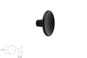 Uchwyt meblowy VIEFE DISC 0530 rozstaw 0, długość 38 czarny mat 0530038ZM2