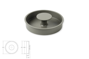 Uchwyt meblowy VIEFE DIPO 0556 rozstaw 0, długość 70 szarozielony 0556070Z25