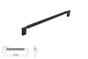Uchwyt meblowy VIEFE ARPA 0583 rozstaw 320, długość 342 czarny szlif 0583320L30