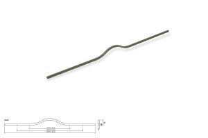 Uchwyt meblowy VIEFE BRAVE 0452 rozstaw 482, długość 600 metaliczny brąz 0452480FM41