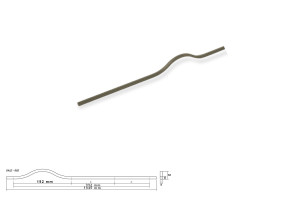 Uchwyt meblowy VIEFE BRAVE 0452 rozstaw 992, długość 1040 metaliczny brązowy 0452992FM41