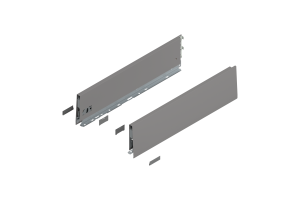 BLUM 470K5002S Bok MERIVOBOX, wysokość K (129 mm), dł.=500 mm, lewy/prawy, szary indium mat