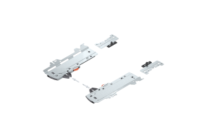 BLUM T60H4570 Zestaw (Jednostka TIP-ON BLUMOTION + Zabierak + Adapter), do MERIVOBOX, Typ L5, dł. NL=450-650 mm, Całkowita waga szuflady=35-70 kg, prawy+lewy, czarny