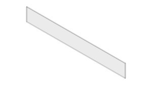 BLUM ZE4H1058G MERIVOBOX element dekoracyjny - przód, wysokość E, szer. korpusu KB=1200 mm (18/19 mm), szkło przezroczyste