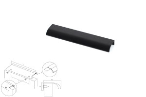 Uchwyt meblowy VIEFE 0372/0128 ONA czarny szlif 0372128L30