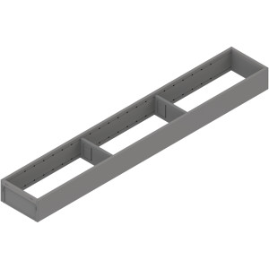 BLUM ZC7S650RS1 AMBIA-LINE ramki do szuflady standardowej, do LEGRABOX/MERIVOBOX, stal, dł.=650 mm, szerokość=100 mm szary indium mat
