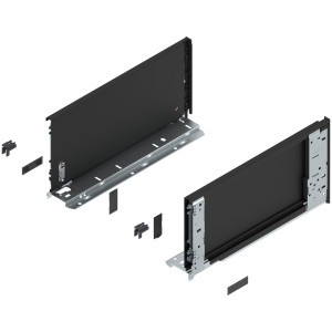 BLUM 770C3501S Bok szuflady LEGRABOX (wewnętrzny), wysokość C (177 mm), dł.=350 mm, lewy/prawy, do LEGRABOX pure czarny mat