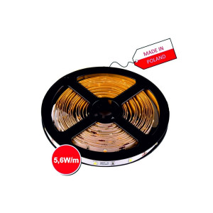 Oświetlenie meblowe TAŚMA LED ROLKA (5m) biała neutralna, moc 5,6W/m, PREMIUM TYP 2835 IP20 BEZ SILIKONU 150 LED szer 8mm, 3pkt/5cm, 2500lm. Design Light R-2835-150-20-40K-03