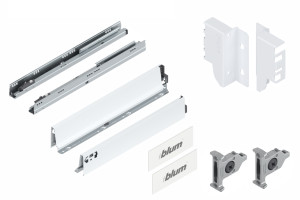 Szuflada Blum Tandembox 550mm, Niska "M", Blumotion, Jedwabiście biała, 30 kg