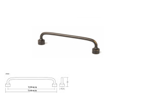 Uchwyt meblowy VIEFE 0495/128 FLOID mosiądz antyczny 0495128Z614