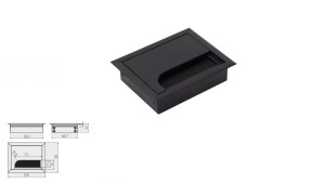 Przepust kablowy kwadratowy MERIDA 100 x 80 merida METAL czarny