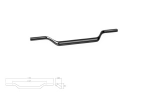 Uchwyt meblowy VIEFE 0602/160 VALLEY rozstaw 160, długość 223 czarny połysk 0602160Z03