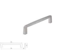Uchwyt meblowy SIRO 2570-172ZN27 inox, efekt stali szlachetnej