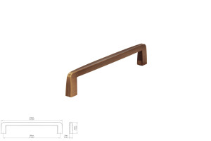 Uchwyt meblowy SIRO 2570-172ZN79 stary mosiądz szczotkowany
