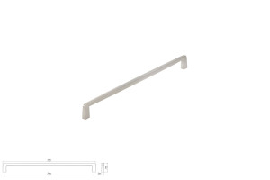 Uchwyt meblowy SIRO 2570-332ZN27 inox, efekt stali szlachetnej