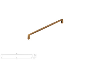 Uchwyt meblowy SIRO 2570-332ZN79 stary mosiądz szczotkowany