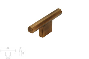 Uchwyt meblowy SIRO 2571-75ZN79 stary mosiądz szczotkowany